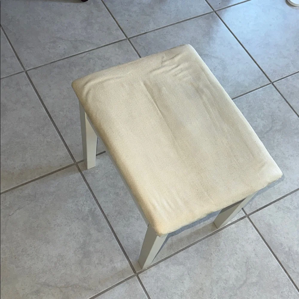 Modern Padded Piano Stool Seat for Makeup Room, Square Vanity Stool Chair
